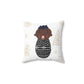 "Brown Baby" Spun Polyester Square Pillow