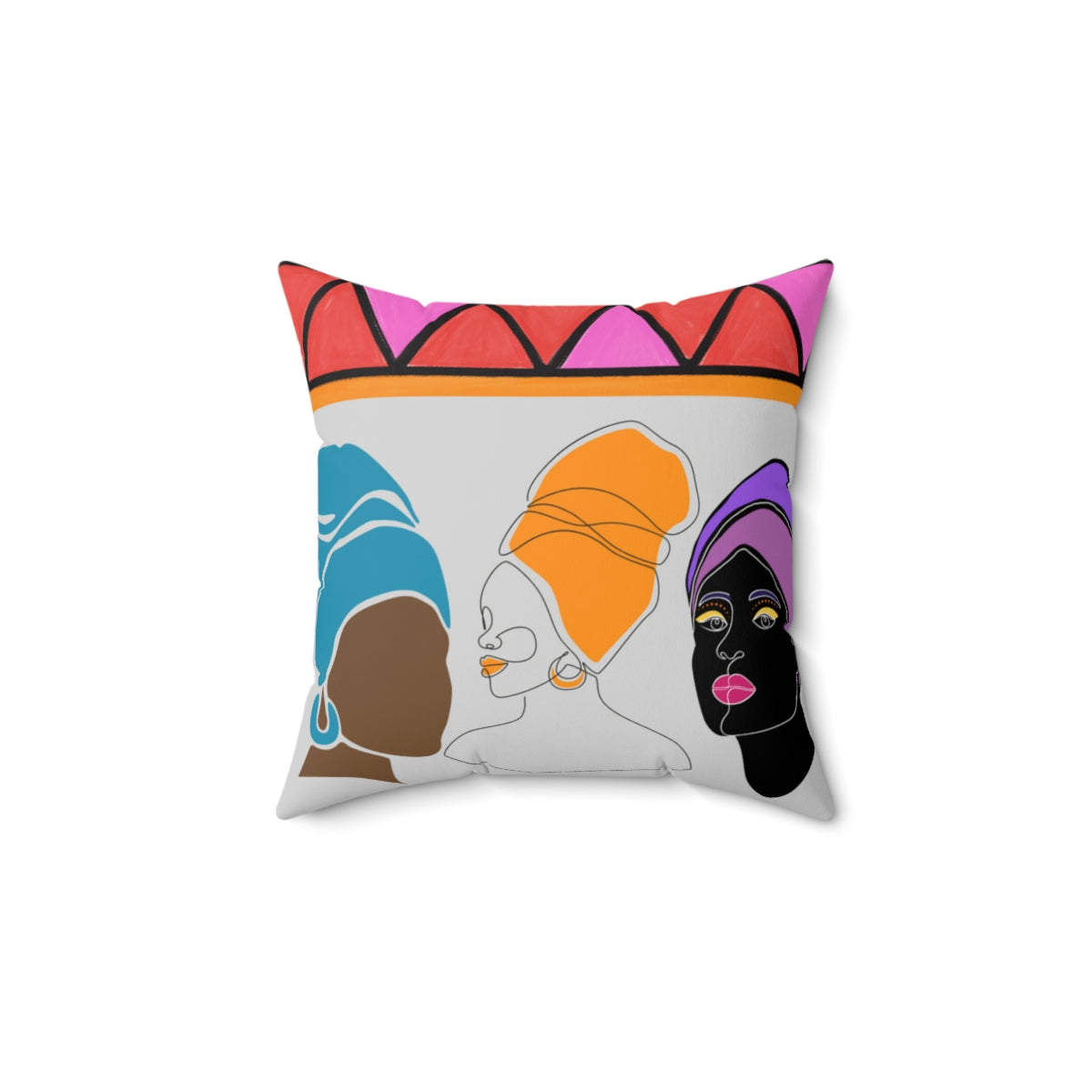 "African Queen" Faux Suede Square Pillow