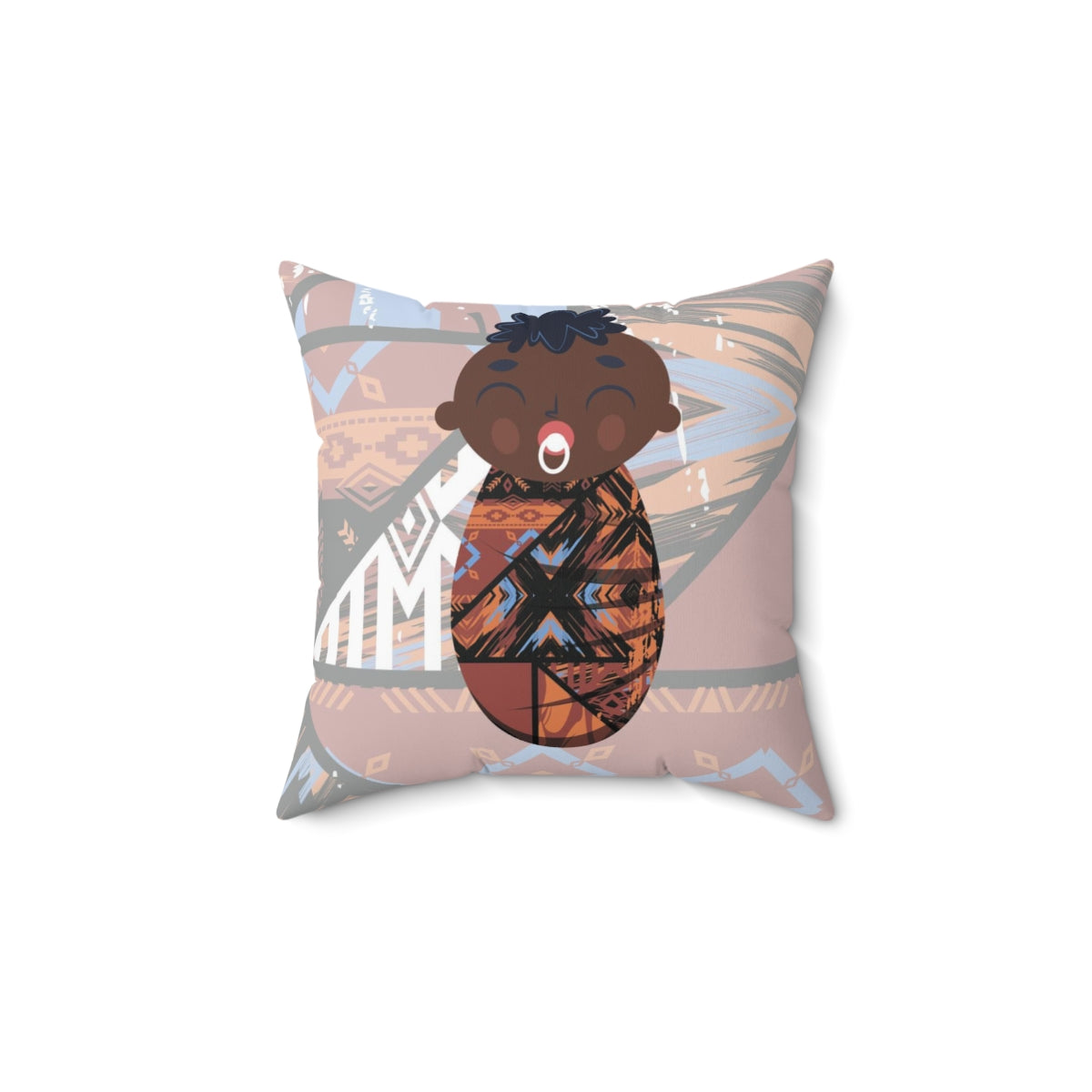"Brown Baby" Spun Polyester Square Pillow