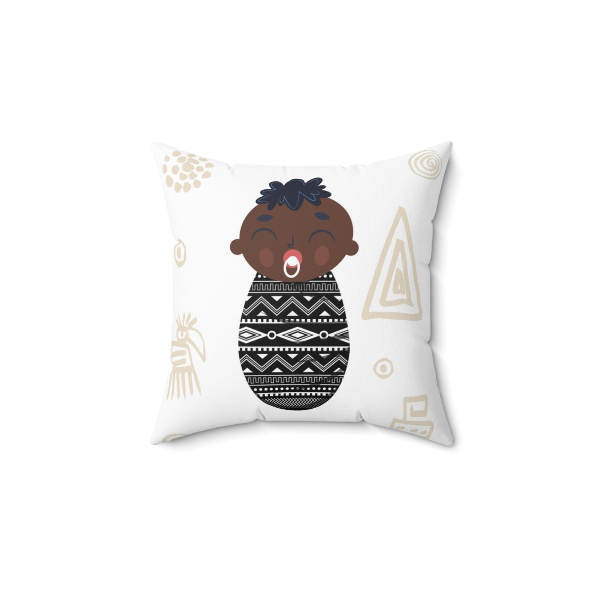 "Brown Baby" Spun Polyester Square Pillow