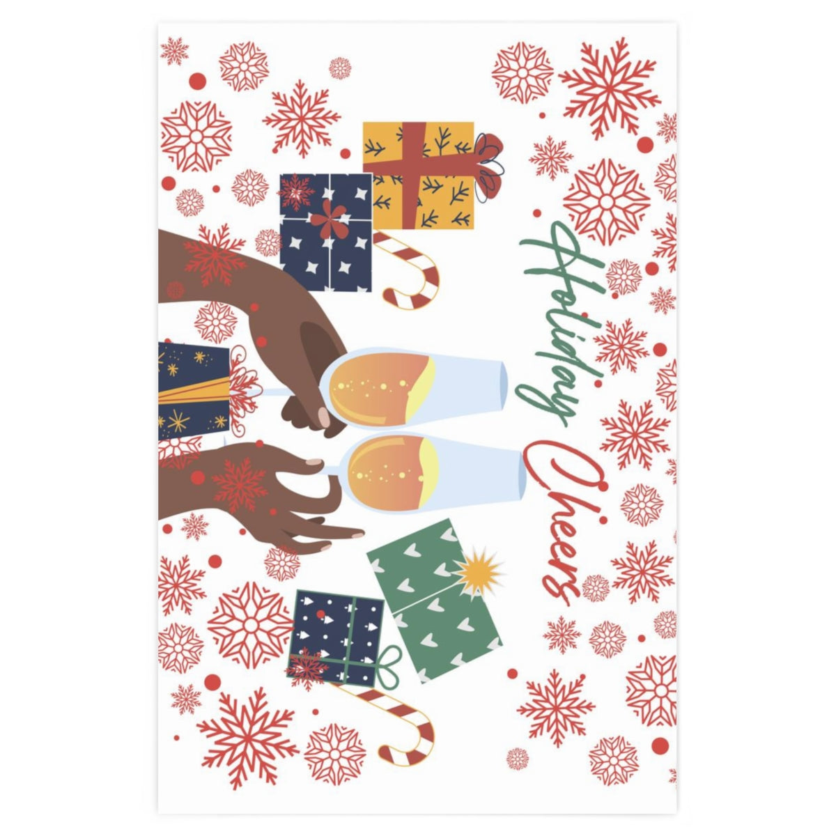 "Happy Holidays" Wrapping Paper