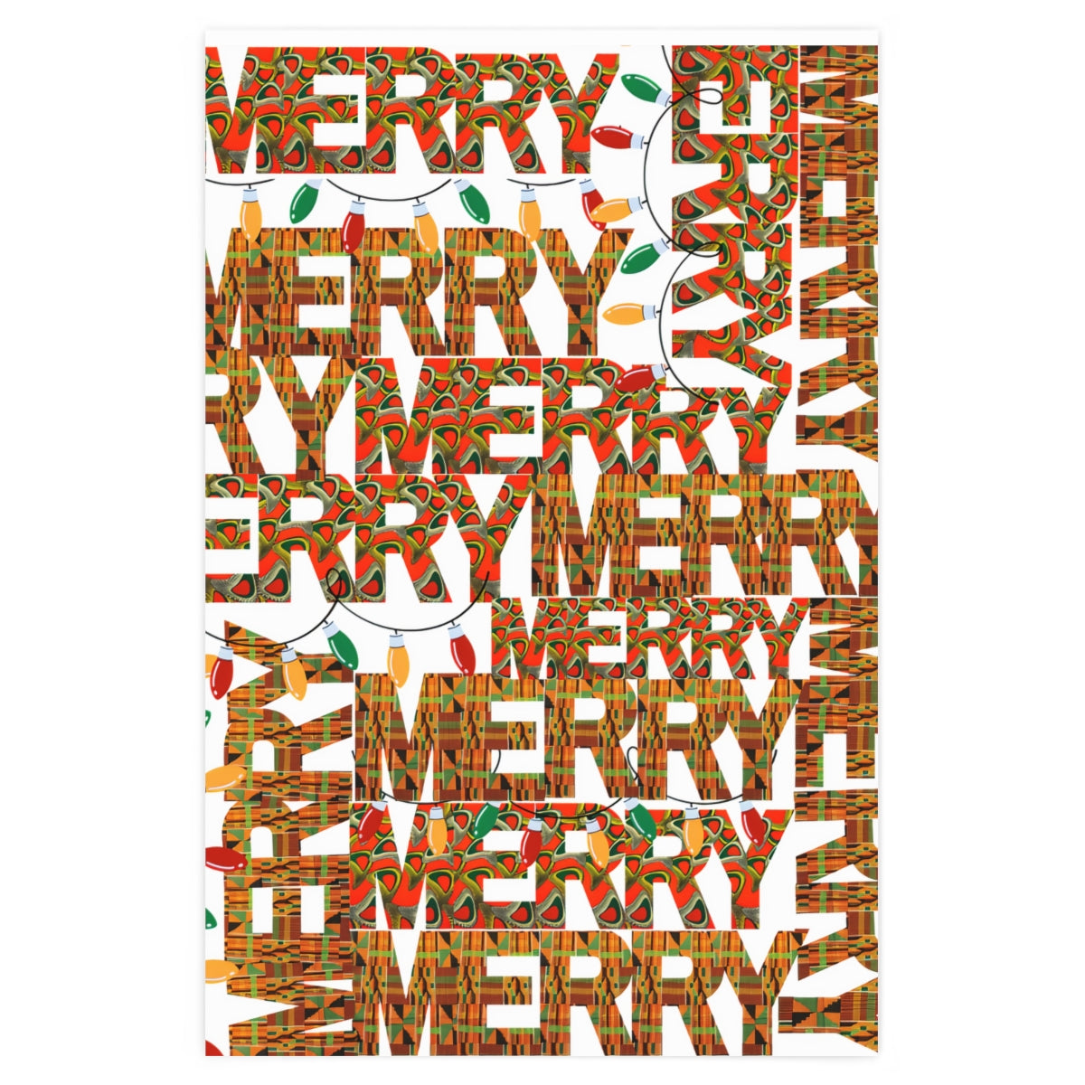 "Merry" Gift Wrapping Paper