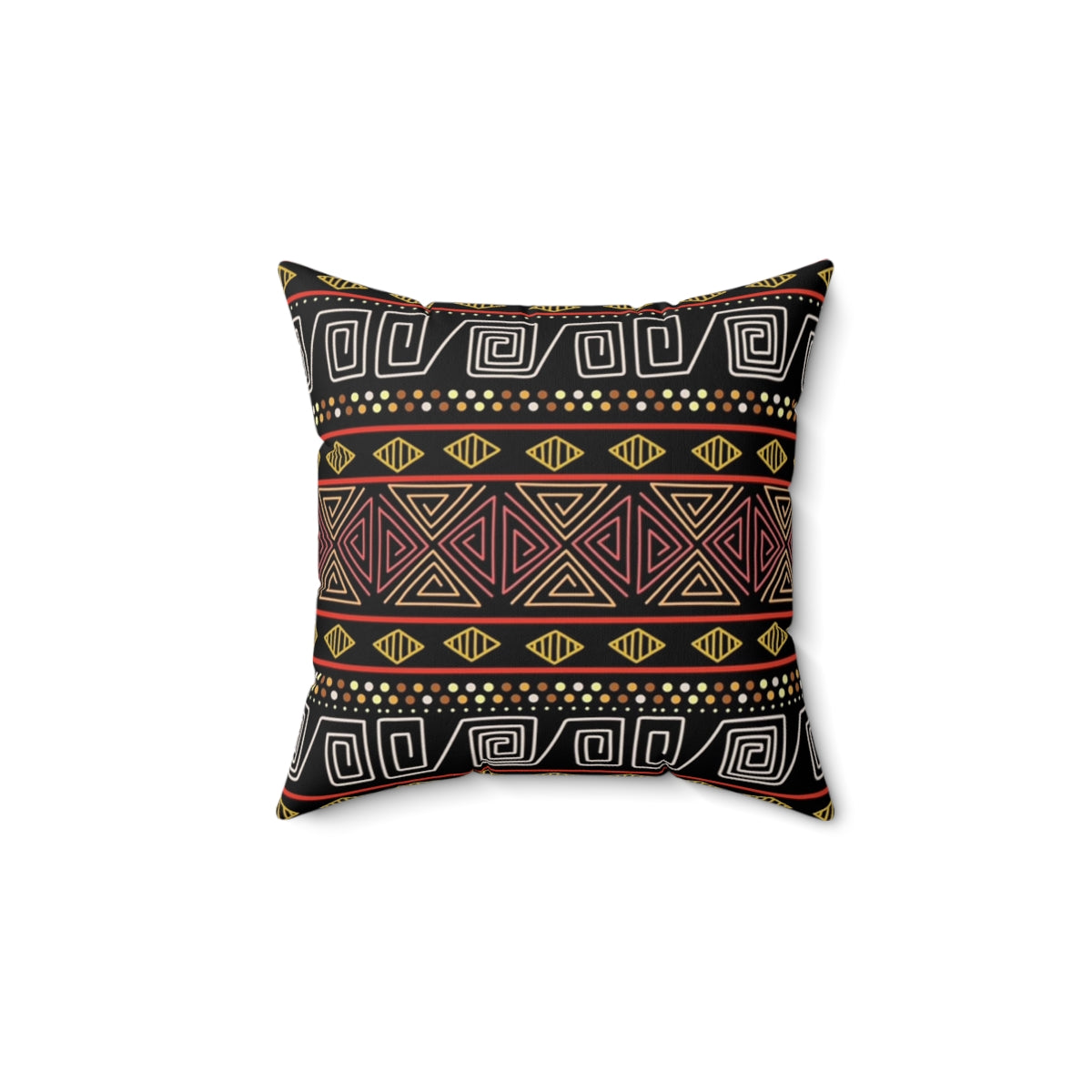"Tribal" Faux Suede Square Pillow