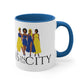"Sis in the City" Sigma Gamma Rho Accent Coffee Mug, 11oz