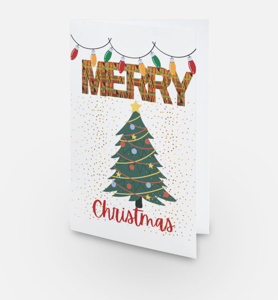 "Merry"Christmas Kente Card