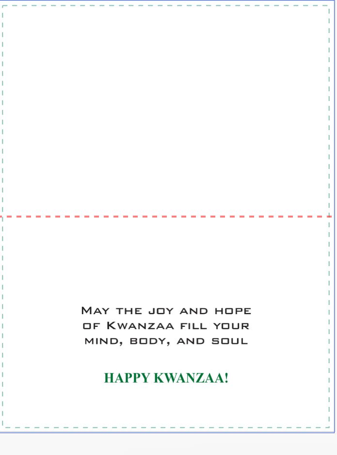 "Kwanzaa Queen" Card