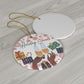 “Holiday Cheers” Ceramic Ornament, 4 Shapes